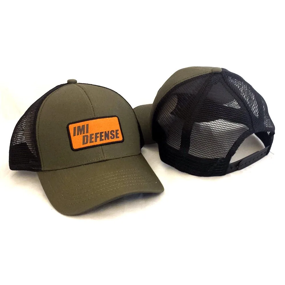 כובע מצחיה ספורטיבי עם רשת לוגו רקמה IMI DEFENSE™ – צבע ירוק